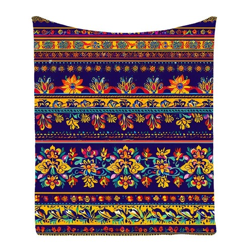 Ethnic Flower Geometric Warm Bedspread Sofa Throw Blanket Holiday Birthday Gift - Picture 5 of 18