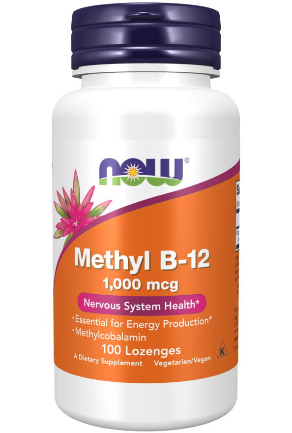NOW Foods Methyl B-12 1,000 mcg 100 Lozenges Nervous System 3/27EXP