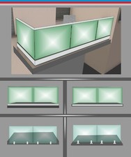 Ganzglasgeländer Aluminium Bodenprofil Glasgeländer Balkongeländer Glas 12-21,52