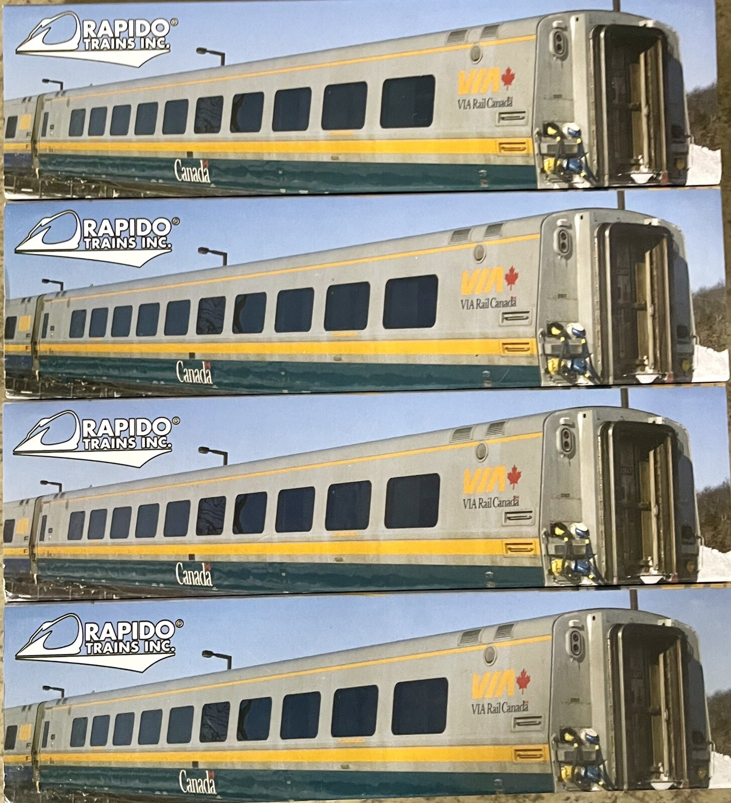 N Scale Assorted Rapido Passenger Cars Via Rail Canada Lighted!! New In