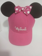 DISNEY MINNIE MOUSE PINK BOW EARS ADJUSTABLE BASEBALL CAP Snapback Hat Nice Col