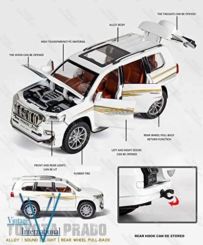 Vgrassp Cruiser Style Auto Giocattolo 1:24 Scala Lega Metallo da Collezione A - Immagine 3 di 4