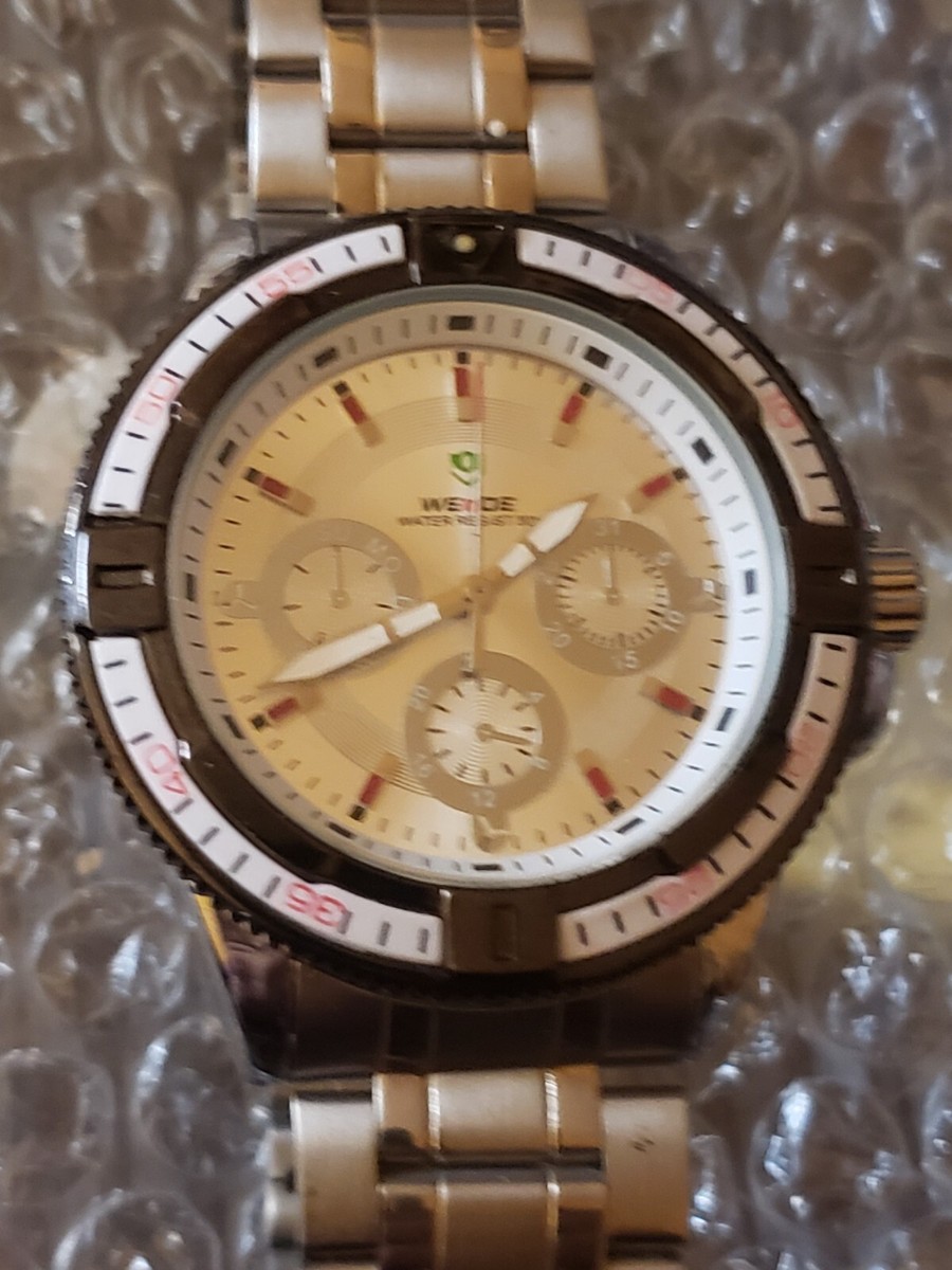 WEIDE WH-1013 FASHION MEN'S QUARTZ ANALOG WRIST WATCH – SILVER