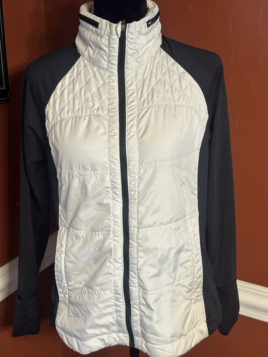 Prana Velocity Fill Zip Hooded Jacket Women's Medium Quilted Zip
