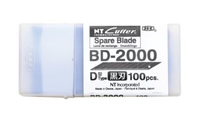 NT Cutter D-400P/DS-800P 30 Grad 0,38 mm Klinge 100 Klingen BD-2000