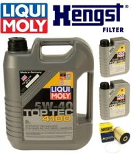 Oil Change Kit LIQUIMOLY TopTech 4100 5W-40+Hengst E1001HD28 Filter see fitment