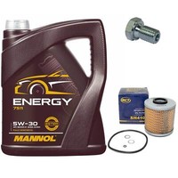 MotoröL Set 5W-30 5 Liter + ÖLfilter + ÖLablassschraube FüR BMW 3Er 318Is E36