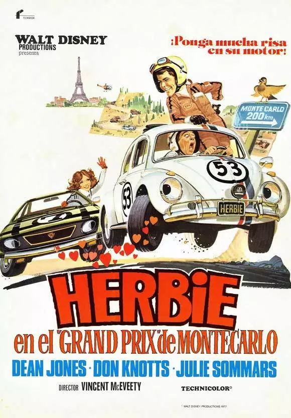 HERBIE GOES TO MONTE CARLO Movie POSTER 27x40 Spanish Dean Jones