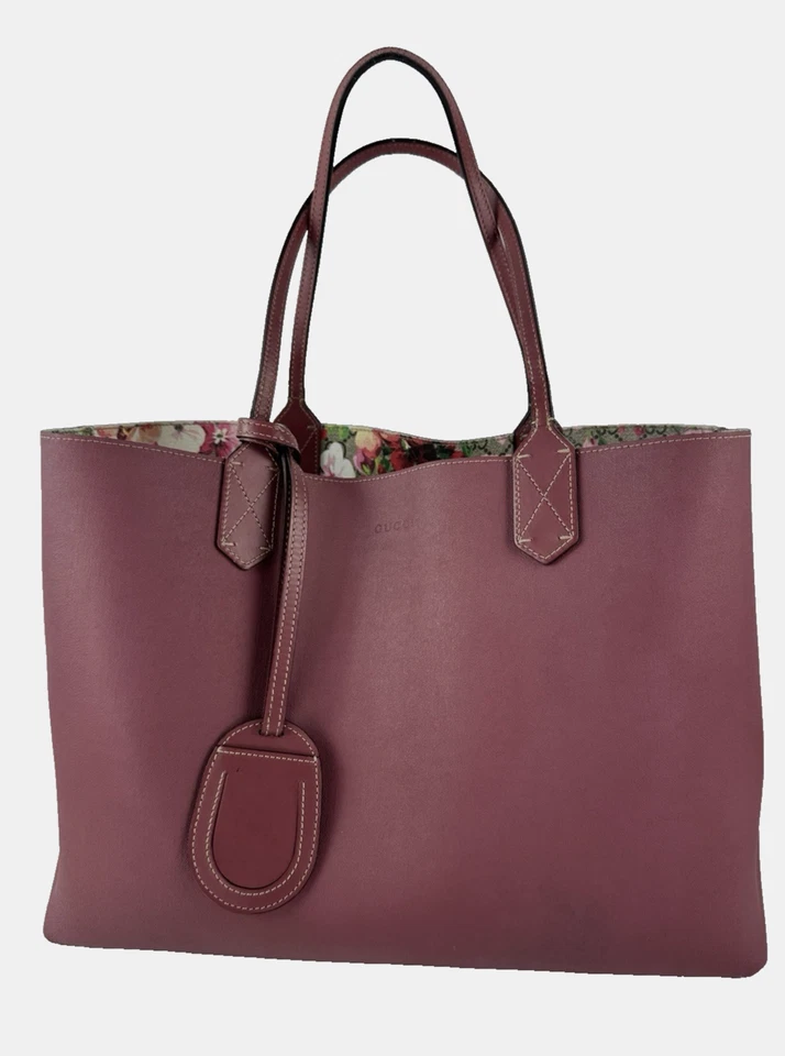 Gucci Auth Medium Reversible PVC Leather Blooms GG Supreme Monogram Bag Tote - Image 2 of 4