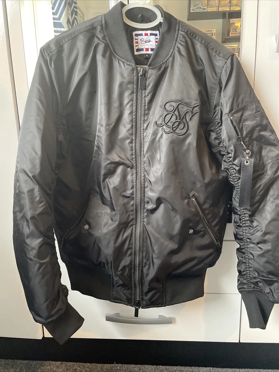 Sik silk bomber jacket cheap black