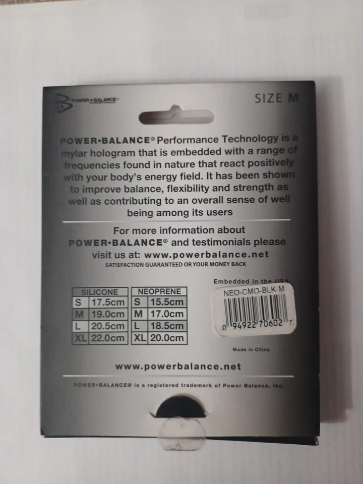 Rare Material POWER BALANCE bracelet Size Medium  Not The Silicon Type.  - Image 2 of 2