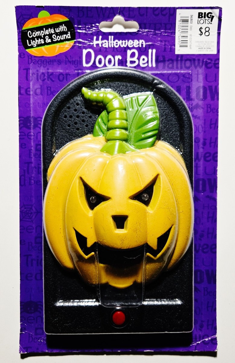 Vintage 2000s Halloween Doorbell *NEW* KingTop Co. Pumpkin Lights