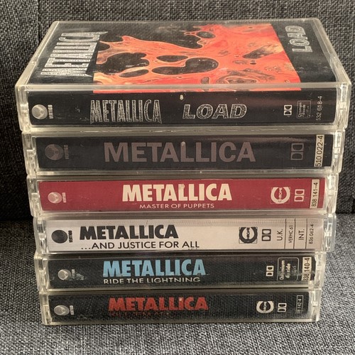 METALLICA Cassette Tape Bundle X6 Master Of Puppets/ Black Album