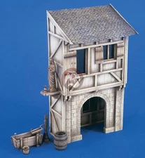 Verlinden 1/35 Old German City Store Section with Gallery [Resin Diorama] 2229