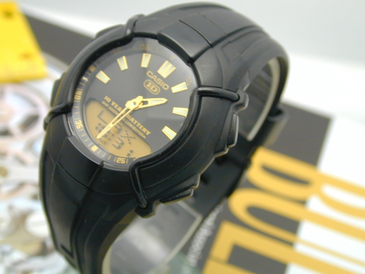 CASIO HD GOLD BLACK HD 10 YEAR BATTERY 2747 HDC-600 | eBay