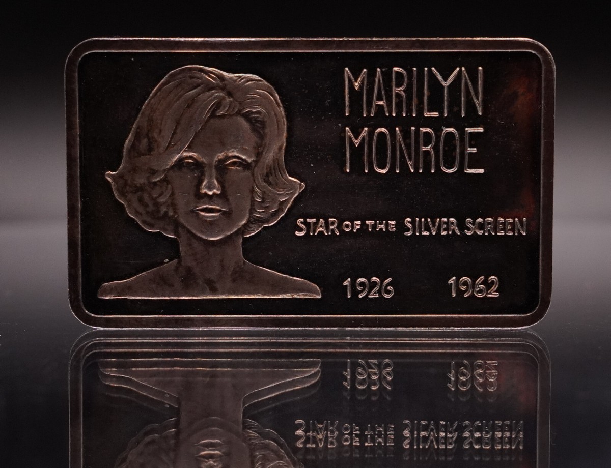 1974 MARILYN Monroe Manhattan Private Mint 1oz 999 FINE TONED