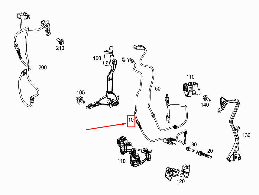 MERCEDES-BENZ E W213 ABS-Sensor vorne links A2135403705