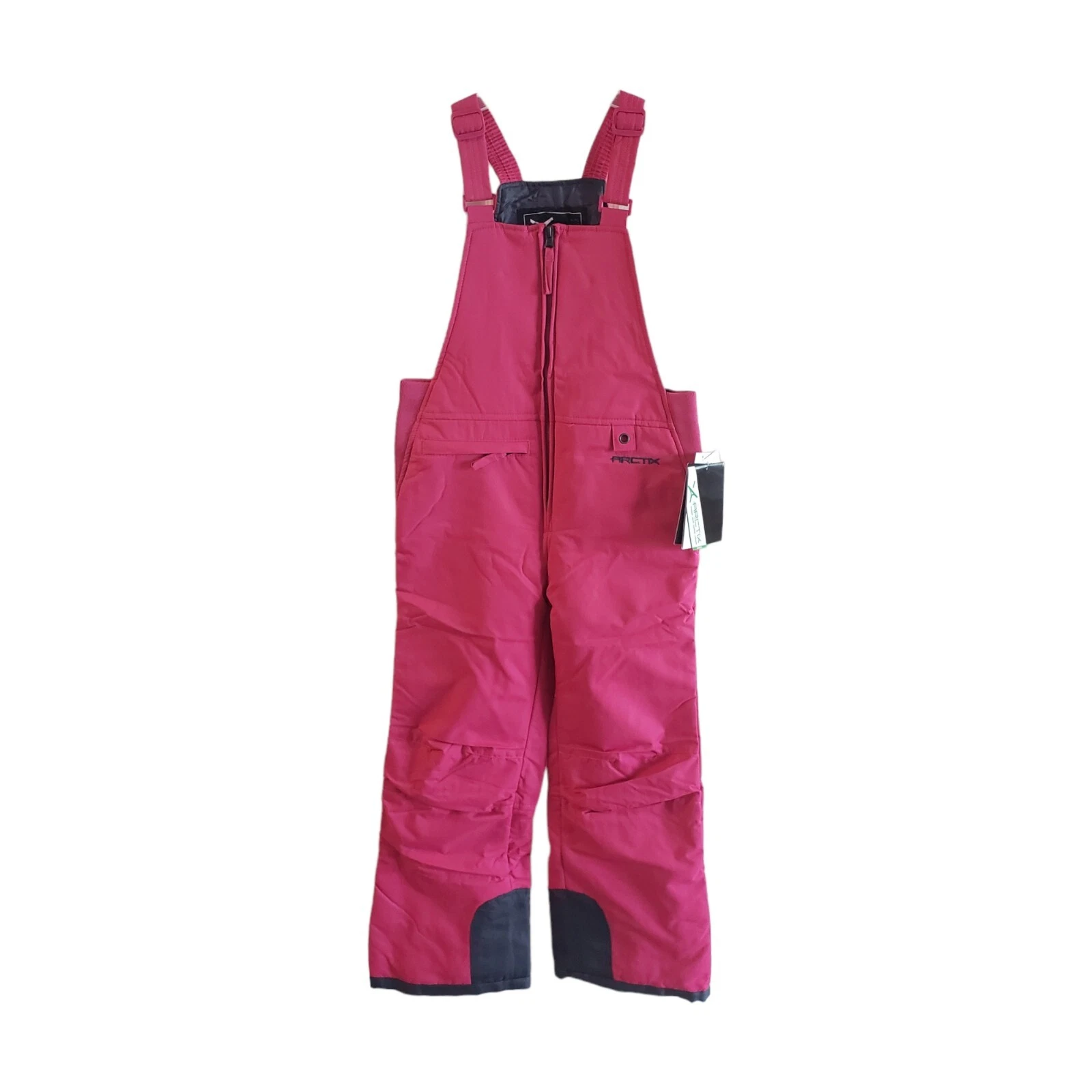 Arctix Kids Insulated Snow Ski Bib Size Small NWT Fuschia Zip Front