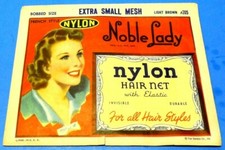 Vtg Noble Lady Nylon Hair Net Advertizement Envelope French Style Nylon A24