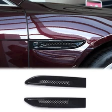 Gloss Black Side Fender Air Vent Dust Cover Trim For Jaguar F-Pace XE XF 2016-19