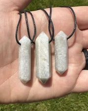 Moonstone Point Pendant on Cord by New Moon Beginnings