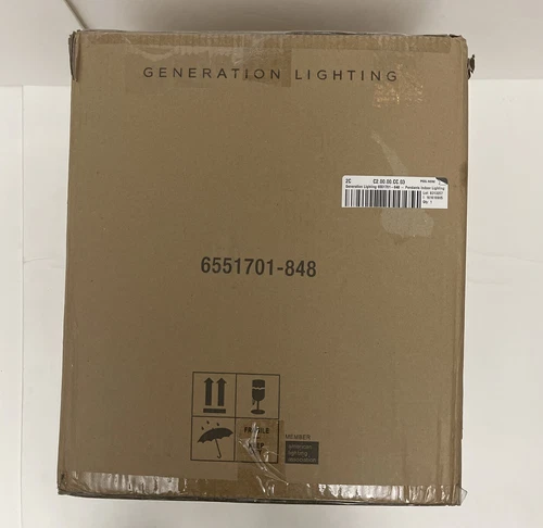 Generation Lighting 6551701-848 Norman - 1 Light Pendant Satin Brass/Matte Black - Picture 3 of 6