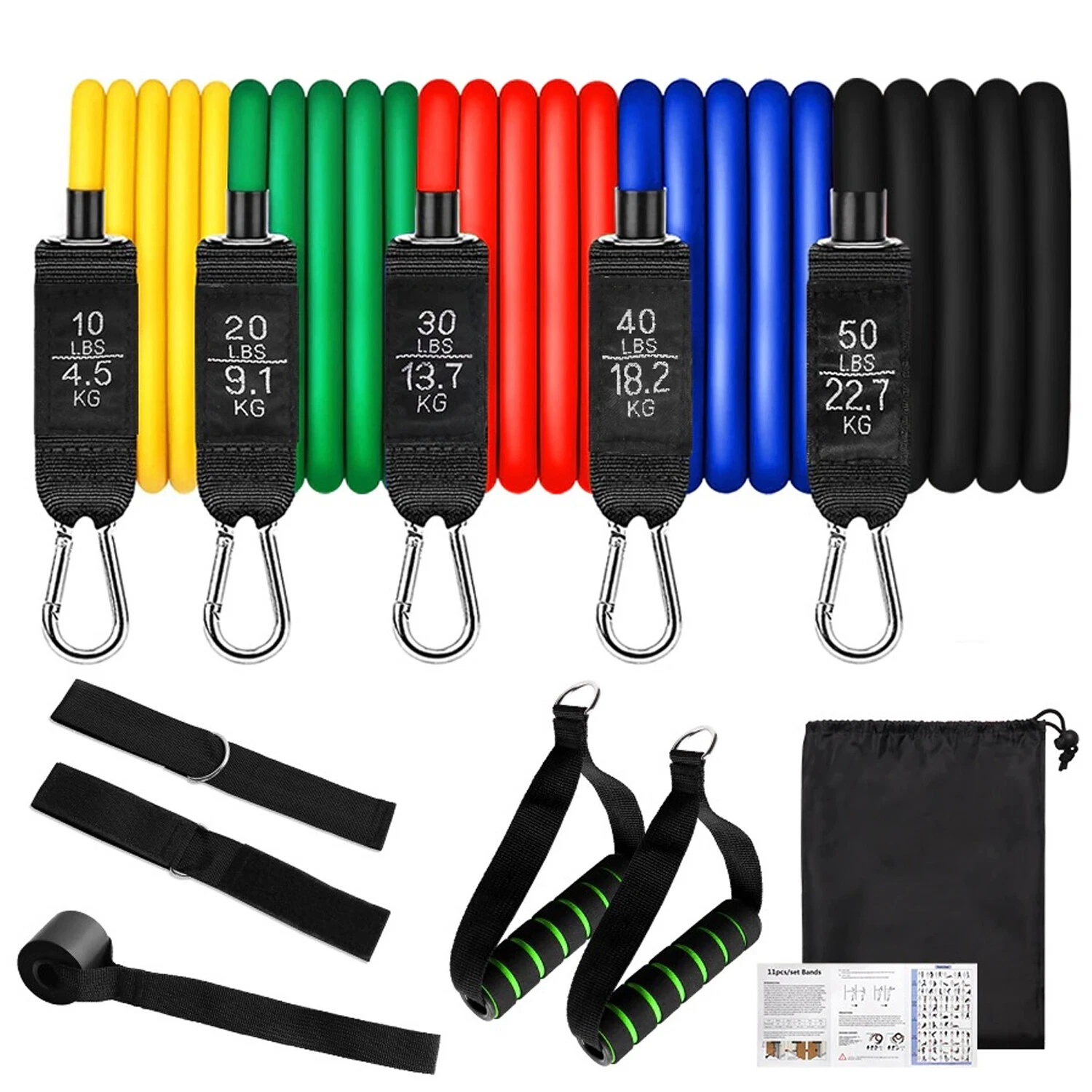 11Pcs Fitness Latex Resistance Bands Set Training Exercise Elastic Band Yoga Gym
Opens in a new wind