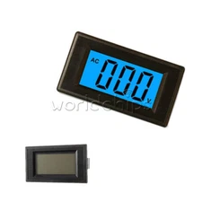 4-wire AC 0-500V Digital Blue LCD Volt Panel Meter voltage power supply