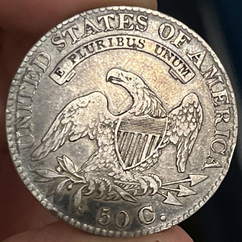 1826 NICE CAPPED BUST HALF DOLLAR VF Detail (cleaned? Scratched) - Afbeelding 2 van 3