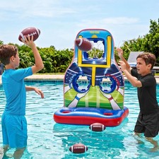 Inflatable Football Toss Pool Games Set, Football Target for Kids Age 8-12, Teen