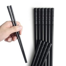 5 Pairs Metal Chopsticks Stainless Steel Reusable Dishwasher Safe 8.8 Inch