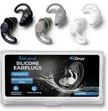 3 Pairs Soft Silicone Ear Plugs for Swimming  Sleeping, Waterproof Noise Reduct