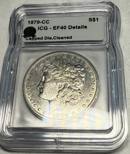 1879-CC Carson City Morgan U.S. silver dollar. ICG XF40 details, cleaned. #104
