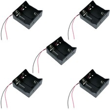 5 x 2 D Battery Holder Custodia Box W/ 150mm Wire Leads