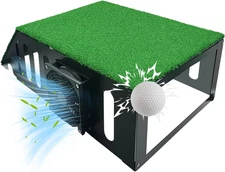 Golf Projector Enclosure with Turf | Floor Mounted Enclosure for Golf Simulator 