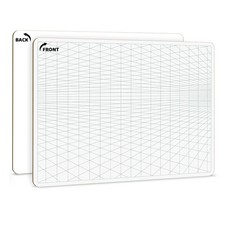 SCRIBBLEDO 2 Point Perspective Grid 11 x14 Large Graph Dry Erase Board White