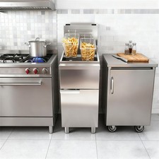 Commercial Deep Fryer Propane 3 Burners 40lbs 90000 BTU 400°F CSA  200°F-400°F
