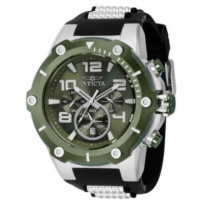 INVICTA Speedway Men 51.5mm Stainless Steel Silver Green dial VD53 Quartz