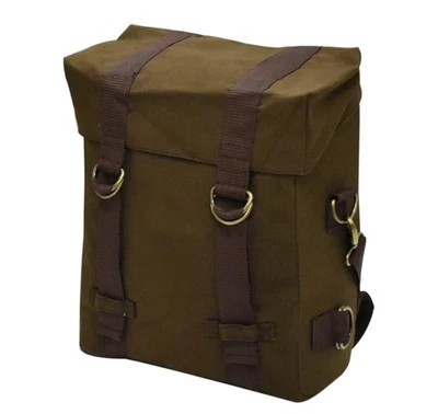 Limes Marron Jute Moto Sacoche 20ltr Pour Royal Enfield 350/500cc - Photo 1/3