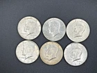 1964 KENNEDY HALF DOLLAR COINS - LOT OF 6 - 90% SILVER US