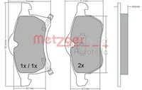 Bremsbelagsatz Scheibenbremse Metzger Autoteile 1170091 FüR Chevrolet T98 Opel