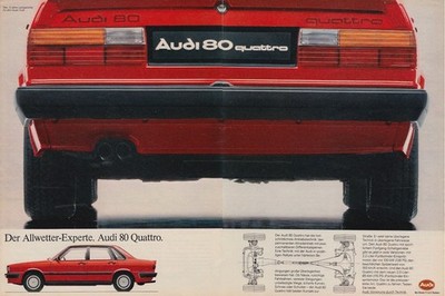 Audi 80 B2 (Typ 81) quattro - Reklame Werbeanzeige Original-Werbung 1983 (3)