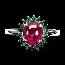 925 Sterling Silver Ring Oval Ruby 8x6mm Natural Gemstone Jewelry Size 9