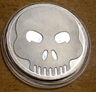 1oz SILVER EMOJI SKULL - PUNISHER - with EMOJIS REVERSE 1oz .999 FINE SILVER