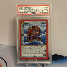METAZOO KICKSTARTER CRYPTID NATION 1ST ED - TIZHERUK-REVERSE HOLO PSA 9