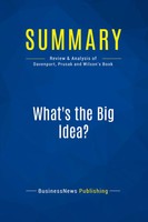 Businessnews Publishing | Summary: What's The Big Idea? | Taschenbuch | Englisch