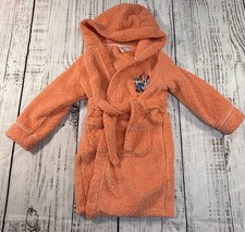 Minnie Mouse Fleece Robe Coral Peach Size 5/6 Excellent Preowned