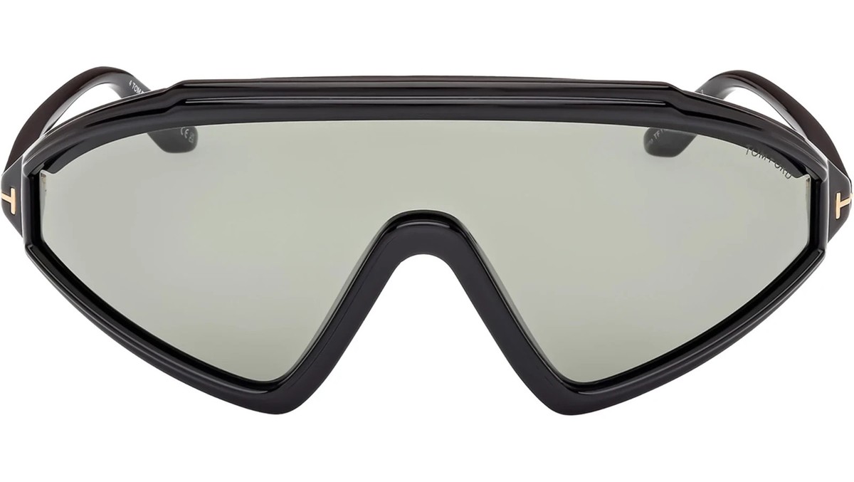 TOM FORD Lorna FT 1121 05A Black Grey Lens Ski Shield  display picture 2