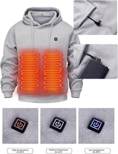 Heated Hoodie for Men & Women –Unisex Electric Sweatshirt - Battery NOT Included