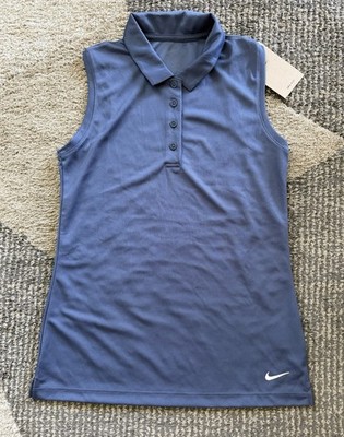 Women s Nike Dri-Fit Sleeveless Golf Polo DH2312-491 Sz XS NWT DEFECT